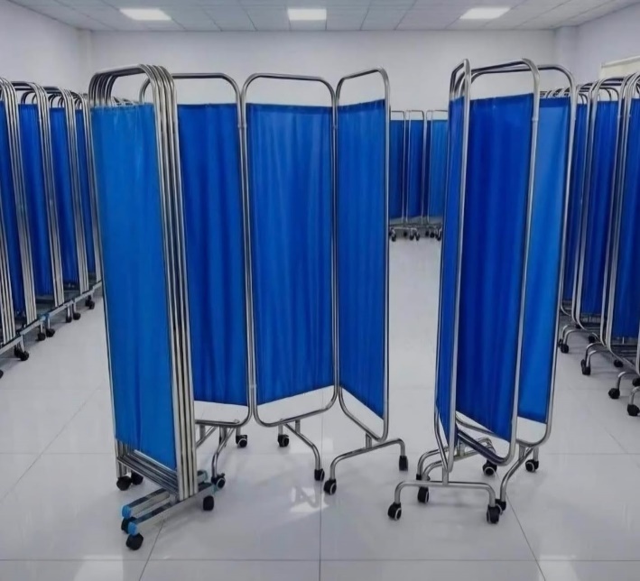 Foldable Hospital Privacy Screen (4-Panel)
